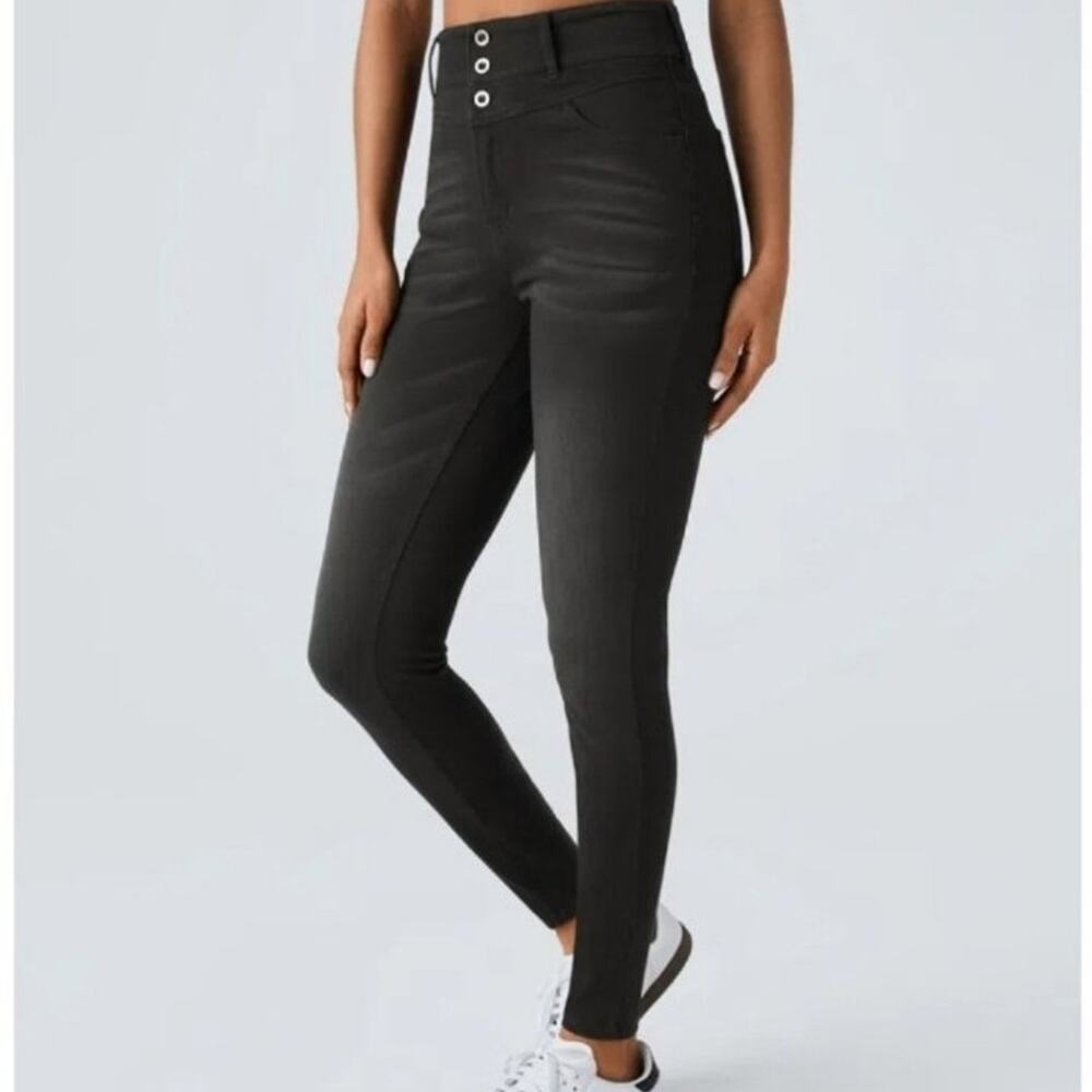 Halara Flex High Waisted Zipper Pockets Casual Skinny Jeans sz Small NWT